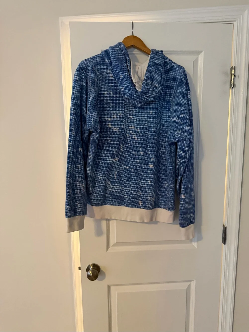DC Blue and White Zip-Up Hoodie Sweater